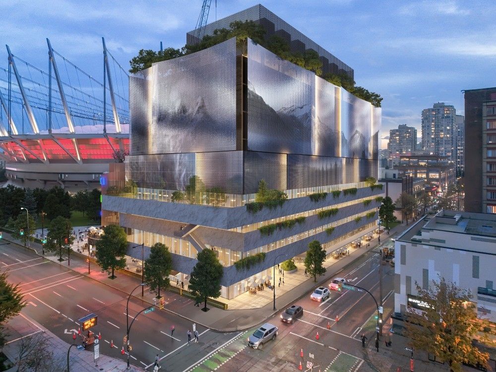 Rendering for a future TELUS AI data centre in Vancouver.