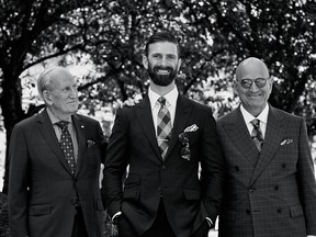 From left, menswear company Harry Rosen founder Harry Rosen, grandson Ian Rosen and son Larry Rosen.