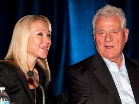 Belinda and Frank Stronach at their company’s annual general meeting in 2010 in Markham, Ont.