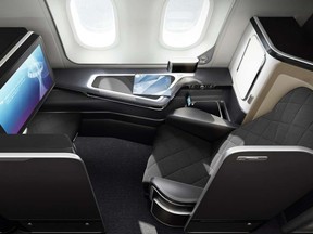 Passengers leaving British Airways’ luxe cocoons can show off Temperley London loungewear and slippers, or head to one of two lavatories to make use of a seven-piece luxury skin and body care collection from Elemis.