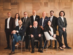 Three generations of the firm Donato Broccolini founded continue to work on Canada-wide projects ranging from residential to commercial, and plans are in the works for launching a philanthropic project – the Broccolini Foundation. . Top, from left: Michael, Sarah, Joseph, John, Paul, Adriano, Giulio, and bottom, from left: Anthony, Donato and Teresa Broccolini.