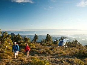 Helicopter tours in Canada mountains