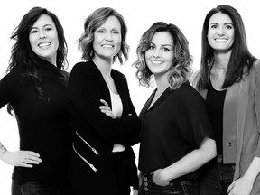 From left: Brittney Ramsay (CEO), Kim Bloomfield (VP Operations), Breanne Ramsay (CFO) and Dayna Morgan (COO) of Calgary-based Britt Radius.