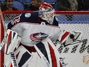 Tough opponent: The Canadiens will face Columbus Blue Jackets goalie Sergei Bobrovsky at the Bell Centre on Monday.
