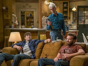 Sam Elliott, Ashton Kutcher, and Danny Masterson in The Ranch. Netflix