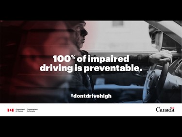 The Government of Canada #dontdrivehigh drug-impaired driving campaign unveiled on December 5, 2017.