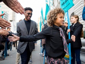 Supporters of Our Children's Trust's #youthvgov climate lawsuit are greeted by supporters on December 11, 2017 in San Francisco, CA.