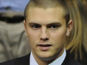 This September 3, 2008 file photo shows Track Palin during the Republican National Convention 2008 at the Xcel Energy Center in St Paul, Minnesota.