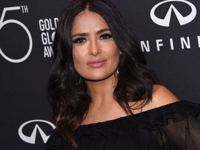 (FILES) This file photo taken on November 15, 2017 shows actress Salma Hayek attending the Hollywood Foreign Press Association (HFPA) and InStyle celebration of the 75th Annual Golden Globe Awards season at Catch LA in  West Hollywood. A-lister Salma Hayek on December 13, 2017 joined the scores of actresses to accuse Harvey Weinstein, alleging that the fallen Hollywood mogul sexually harassed her, subjected her to escalating rage and once threatened to kill her."For years, he was my monster," the Mexican-born star wrote in an essay published in The New York Times, detailing the torturous production of the 2002 movie "Frida" that eventually earned Hayek an Oscar nomination for best actress.