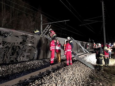 RESTRICTED TO EDITORIAL USE - MANDATORY CREDIT "AFP PHOTO / APA / LOWER AUSTRIAN FIRE DEPARTMENT" - NO MARKETING NO ADVERTISING CAMPAIGNS - DISTRIBUTED AS A SERVICE TO CLIENTS    NO SALES