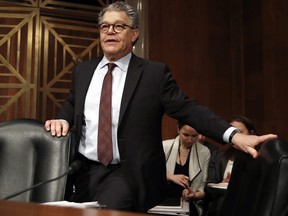 Sen. Al Franken, D-Minn., at a Senate Health, Education, Labor and Pensions Committee confirmation hearing on Capitol Hill in Washington, Wednesday, Nov. 29, 2017.