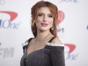 Bella Thorne arrives at Jingle Ball at The Forum on Friday, Dec. 1, 2017, in Inglewood, Calif.