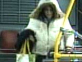 This unidentified woman is suspected of spitting on a TTC bus driver on Nov. 28, 2017.