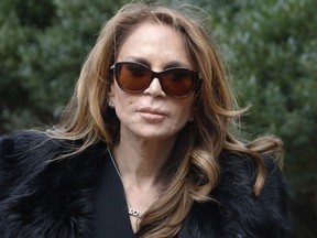 Blogger Pamela Geller arrives Tuesday, Dec. 19, 2017, at federal court in Boston for the sentencing hearing for David Wright, convicted of leading an Islamic State group-inspired plot to behead Geller.