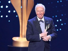 Christopher Plummer accepts the Lifetime Achievement Award at the 2017 Canadian Screen Awards in Toronto on Sunday, March 12, 2017. Plummer has been nominated for a Golden Globe Award for his role in ``All the Money in the World.''