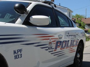 A Kingston Police cruiser is parked on the street in Kingston, Ont. on June 7, 2017. (Steph Crosier/Kingston Whig-Standard/Postmedia Network)