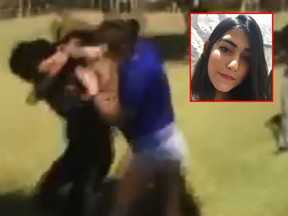 Manaal Munshi, 14, is reportedly seen attacked by three teenage girls in a video that's gone viral on social media. (Facebook screengrab)