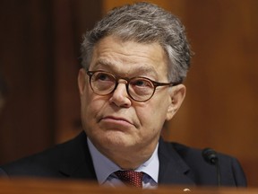 In this Sept. 20, 2017, file photo, Sen. Al Franken, D-Minn., listens during a hearing on Capitol Hill in Washington.