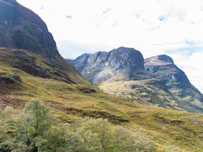 Scotland's Glencoe at the meeting of the waters with the Three Sisters in background is pictured in the autumn. (AnnaElizabethPhotography/Getty Images)