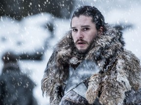 In this photo provided by HBO, Kit Harington portrays Jon Snow in a scene from the seventh season of HBO's "Game of Thrones."  (Helen Sloan/Courtesy of HBO via AP)