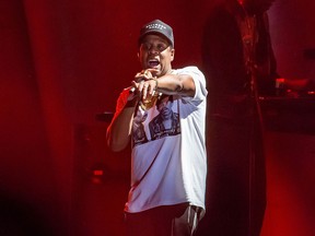 Jay-Z performs in concert on the first day of week two of the Austin City Limits Music Festival at Zilker Park on Oct. 13, 2017 in Austin, Texas. (SUZANNE CORDEIRO/AFP/Getty Images)