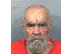 This Aug. 14, 2017 photo provided by the California Department of Corrections and Rehabilitation shows Charles Manson.