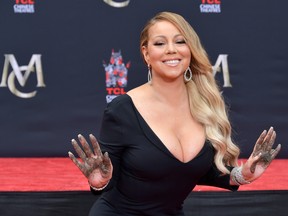 Mariah Carey is honored with a Hand and Footprint Ceremony at TCL Chinese Theatre on November 1, 2017 in Hollywood, California. (Neilson Barnard/Getty Images)