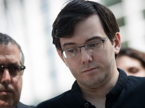 Former pharmaceutical executive Martin Shkreli pauses while speaking to the press after the jury issued a verdict in his case at the U.S. District Court for the Eastern District of New York, August 4, 2017 in the Brooklyn borough of New York City. (Drew Angerer/Getty Images)