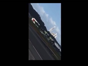 Video screenshot of a plane during liftoff at the Marcos A. Gelabert in Panama City. (diariolacritica YouTube screengrab)
