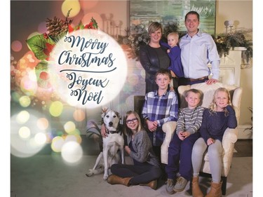 Conservative Leader Andrew Scheer is seen with his family on the front of his Christmas card.
