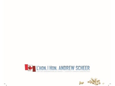 The rear page of Conservative Leader Andrew Scheer's Christmas card.