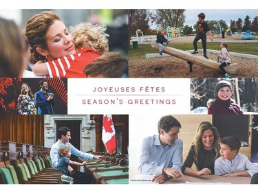 The front of Canadian Prime Minister Justin Trudeau's holiday card.
