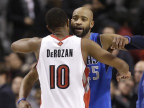 DeMar DeRozan and Vince Carter, seen earlier in their careers, are the two best shooting guards in Toronto Raptors history. Craig Robertson/Postmedia Network