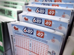 Lotto 649 tickets. (Dave Abel/Postmedia Network)