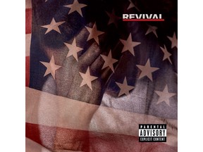 This photo provided by Interscope Records shows rapper Eminem new album, "Revival." (Interscope Records via AP)