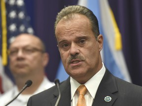 Chief Anthony Riccio of the Bureau of Organized Crime, speaks at a news conference, Friday, June 30, 2017, in Chicago.