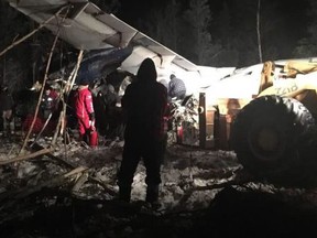RCMP say a plane with 25 people on board has crashed in northern Saskatchewan shortly after taking off around 6:15 p.m. Wednesday at the Fond du Lac airport.