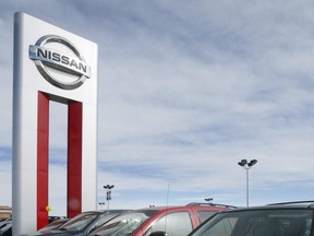 This file photo shows the sign in front of Sherwood Nissan in Edmonton, Alta. on April 12, 2006.