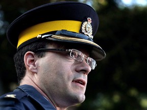 Then-RCMP Insp. Tim Shields speaks to reporters in Vancouver, B.C., on Friday April 9, 2010. THE CANADIAN PRESS/Darryl Dyck