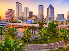 Residents of Tampa (pictured) say they heard a massive boom. Authorities don't know what it was.