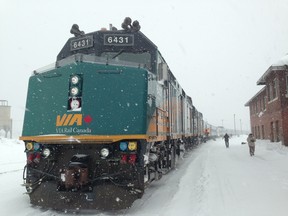 A Via Rail train is pictured in this undated file photo. (Postmedia Network files)