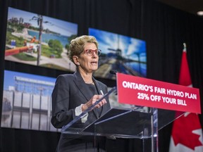 Ontario Premier Kathleen Wynne announces cuts to hydro rates on average of 25 per cent during a press conference in Toronto, Ont. on Thursday March 2, 2017.