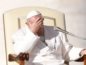 Pope Francis gives a weekly general audience in St Peter's square, on January 24, 2018 in Vatican.