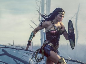 This image released by Warner Bros. Entertainment shows Gal Gadot in a scene from "Wonder Woman."