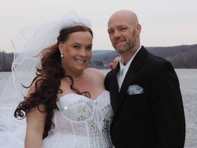 Christa Leigh Steele-Knudslien appears in a wedding photo with her husband Mark Steele-Knudslien.