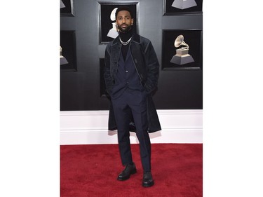 Big Sean arrives at the 60th annual Grammy Awards at Madison Square Garden on Sunday, Jan. 28, 2018, in New York. (Photo by Evan Agostini/Invision/AP)