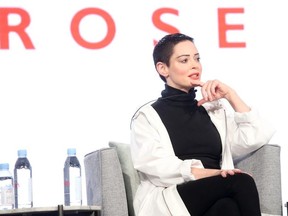 Artist/Activist/Executive producer Rose McGowan of 'Citizen Rose' on E! speaks onstage during the NBCUniversal portion of the 2018 Winter Television Critics Association Press Tour at The Langham Huntington, Pasadena on January 9, 2018 in Pasadena, California.