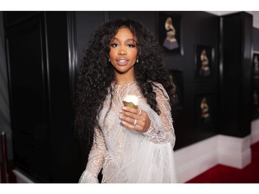 Recording artist SZA attends the 60th Annual 
Grammy Awards at Madison Square Garden on Jan. 28, 2018 in New York. (Christopher Polk/Getty Images for NARAS)