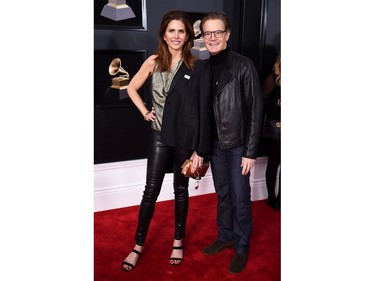 Producer Desiree Gruber (L) and actor Kyle Maclachlan attend the 60th Annual Grammy Awards at Madison Square Garden on Jan. 28, 2018 in New York. (Dimitrios Kambouris/Getty Images for NARAS)
