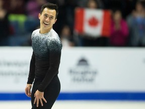 Patrick Chan skates his short program at the Skate Canada International ISU Grand Prix event in Regina, Sask., on Oct. 27, 2017.